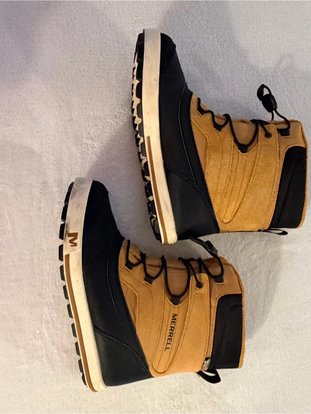 Merrell Kids Black and Mustard Winter Boots